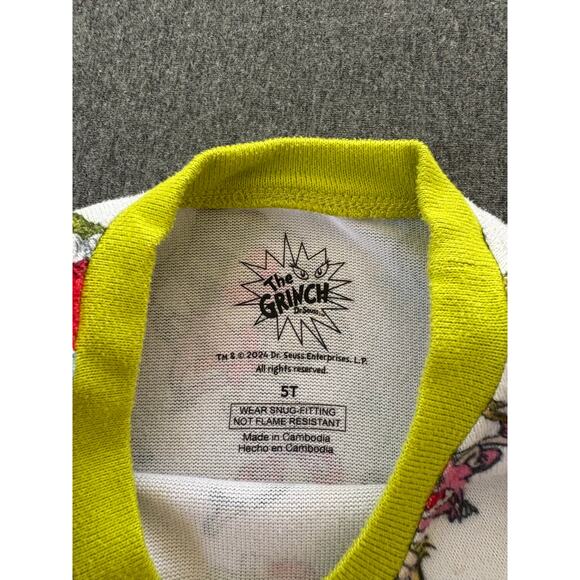 The Grinch | Girls Boys Childrens Toddlers Grinch Christmas Pajamas | 5T - Picture 2 of 2